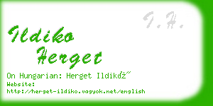 ildiko herget business card